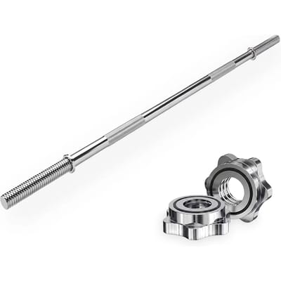 VirtuFit Halterstang - 170 cm - 30 mm - Belastbaar tot 160 kg - Lange Halterschijvenopnames - Gemaakt van Massief Staal - Binnenmaat 114 cm - Halterstangen - Halterstang 30 mm - Halter Stang