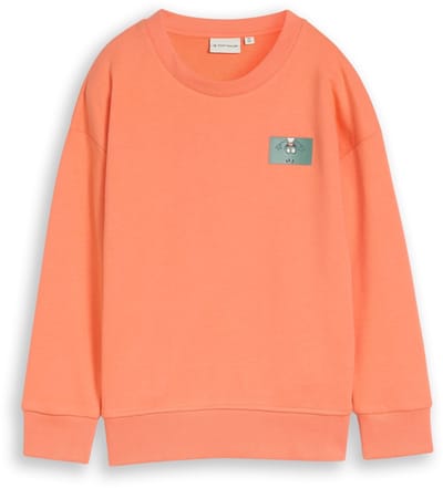 Tom Tailor - Oversized sweatshirt met print - Maat 92/98 - bright coral