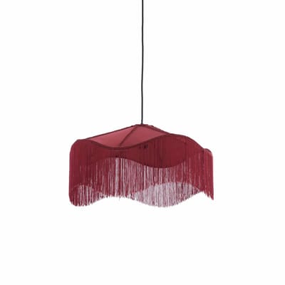 Light & Living Hanglamp Tiffany - Rood - Ø50x28cm - Retro - Hanglampen Eetkamer, Slaapkamer, Woonkamer