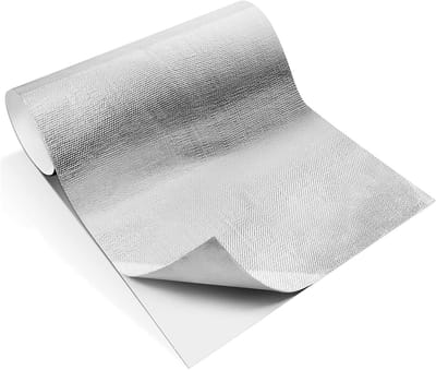 Hittebeschermingsmat - Thermische barrière - Hitte isoleren - Zelfklevende achterkant - 30 x 500 cm - Aluminium
