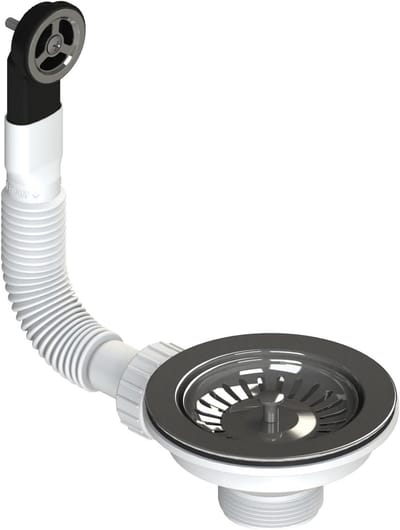 Spoelbak Zeef - Afvoerzeef Keuken - Voorkomen Verstoppingen - RVS Mandje - 114mm Diameter - Zilver