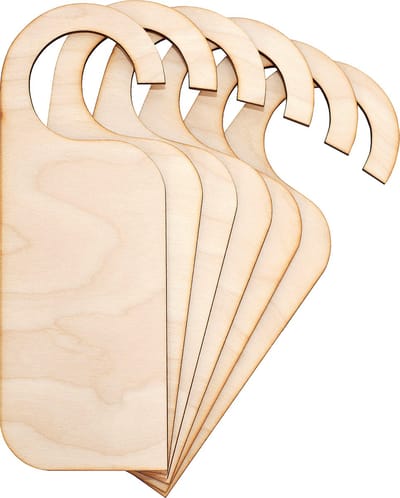 Creative Deco 10 x Houten Deurhangers | 20 x 6-8 cm | Kunst Decoupage DIY Schilderen