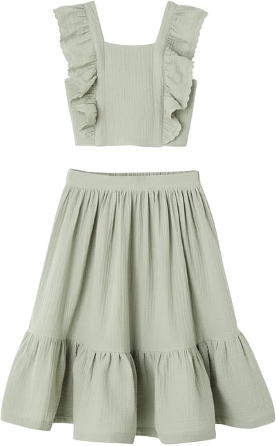 Vertbaudet Ceremonie-set blouse en rok met volant voor meisjes