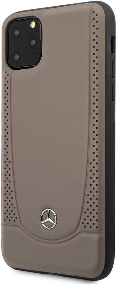 Mercedes-Benz iPhone 11 Pro Max Back cover case - Genuine Leather - Perforated Urban - Brown