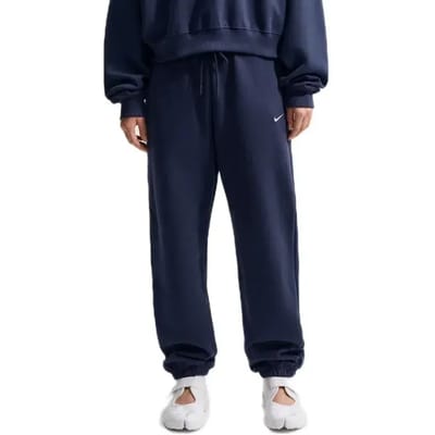 Nike fleece Broeken Dames - Blauw - Maat 42 - Katoen Jersey