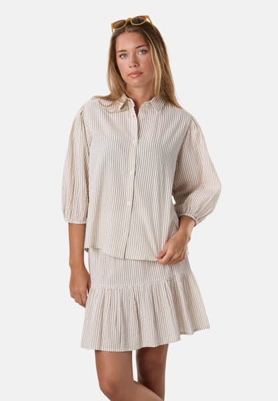 Seaside Marina Seersucker Blouse – Damesblouse – Maat 36