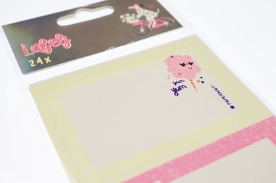 Kangaro boeketiket - 7,5 x 5 cm - pak a 24 zelfklevende etiketten