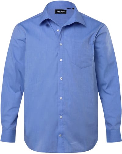 Men Plus - Heren - Zakelijk overhemd lange mouwen EasyCare Vario-kraag - Lichtblauw - Maat 3XL