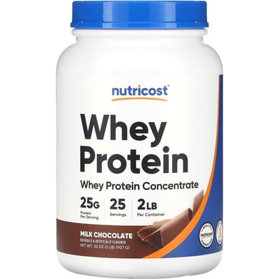 Nutricost, Whey Eiwit Concentraat, Melkchocolade, 2 lb (907 gram)