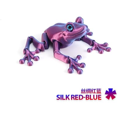 Figurines Grenouille Impression 3D Jouets Animaux Multi-articulés Mobiles Jouet Anti-stress Yeux de Simulation pour Accessoires de Maison Décoration de Chambre Cadeaux pour Enfants 15CM