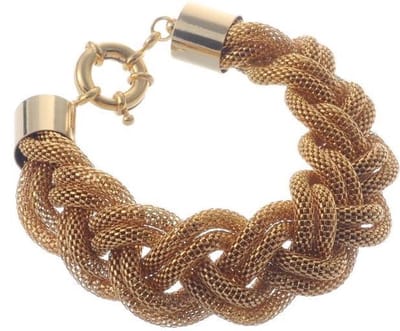 Behave - Armband - gevlochten metaal goudkleur - elegant accent