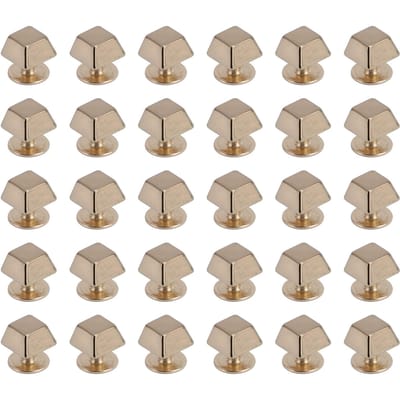 30 Ensembles Rivets Trapézoïdaux 8mm Alliage de Zinc Rivets Décoratifs avec Vis en Fer 6mm pour Sacs à Main Chaussures or
