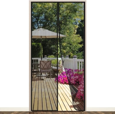 Magnetisch vliegengaas voor deur, 140 x 240 cm, vliegengordijn, klamboe, voor balkondeur, kelderdeur en terrasdeur, eenvoudige klittenbandmontage zonder boren