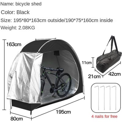Fietstent 210D Opbergruimte Mountainbike Handige Autohoes