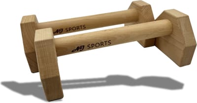AJ-Sports Houten Parallettes - Opdruksteunen - Calisthenics - Dip bars - Push up Grips - Push up bar - Calisthenics - Fitness - 9 CM Hoog!