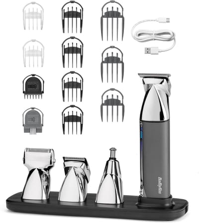 Multi-Trimmer Kit - Grooming Set - Persoonlijke Verzorging - 15-in-1 Functies - Tot 5 Uur Gebruik - Zilver/Grijs