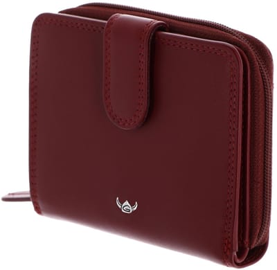 Golden Head Leren portemonnee Polo RFID Protect Minibörse mit Riegel 1006 Rot donkerrood