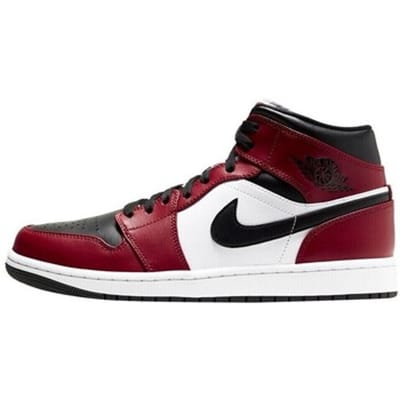 Air jordan 1 Mid Black/Black-Gym Red "Chicago black toe" 554724-069 EU41