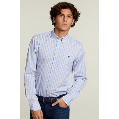 River Woods Custom Fit Checked Shirt Multi Maat: S | Casual Overhemden Outlet | Heren