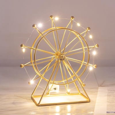 Ornements de roue Ferris en fer nordique créatifs pour salon, bureau, bureau, intérieur, TV, meuble à vin noir