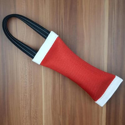 Trainingsdummy Honden - Bijtworst Apportierdummy - Hondentraining Spelen - Gemaakt van Brandweerslang - L 25cm - Geel