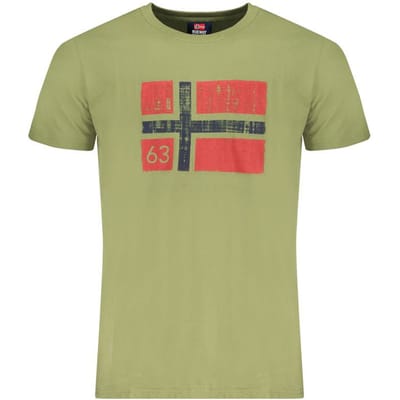 Noorwegen 1963 Verde Katoenen T-Shirt voor Heren