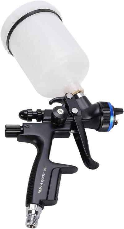 Professionele HVLP Verfspuit met 1.3Mm Mondstuk en 600ML Plastic Bekers voor Meubels, Kasten en Muren