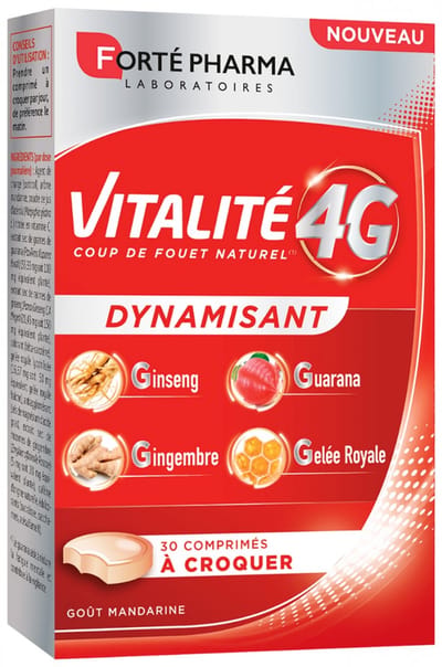 Forté Pharma Vitalité 4G Dynamisant 30 Kauwtabletten