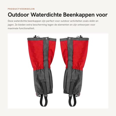 Dailygoods- Beenkappen Waterdicht - Outdoor Cover - Verstelbaar Koord - Wandelen - Skiën - Jagen - Beenbescherming