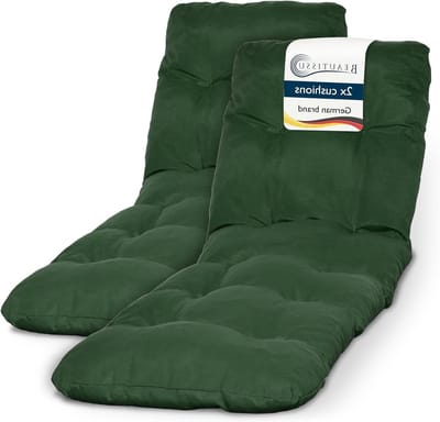 Tuinkussen Ligstoel - Zitkussen Matras - Buiten Ontspannen - Oeko-Tex Certificaat - 190x60 cm - Donkergroen