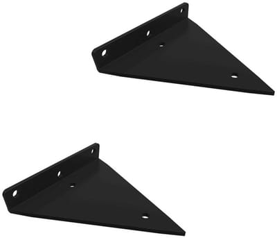 2 stuks Zwevende plankdrager - Onzichtbare driehoekige muurbeugel - Kleine opbergrekbeugel - Wandmontage steunframe - Wandgemonteerd opbergrek - Geschikt voor woonkamer, keuken, badkamer en studeerkamer - zwart
