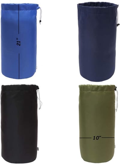 Trekkoord Opbergzakken - Stoffen Zakken - Spullen Opbergen - Waterbestendig - 4-Pack - Zwart