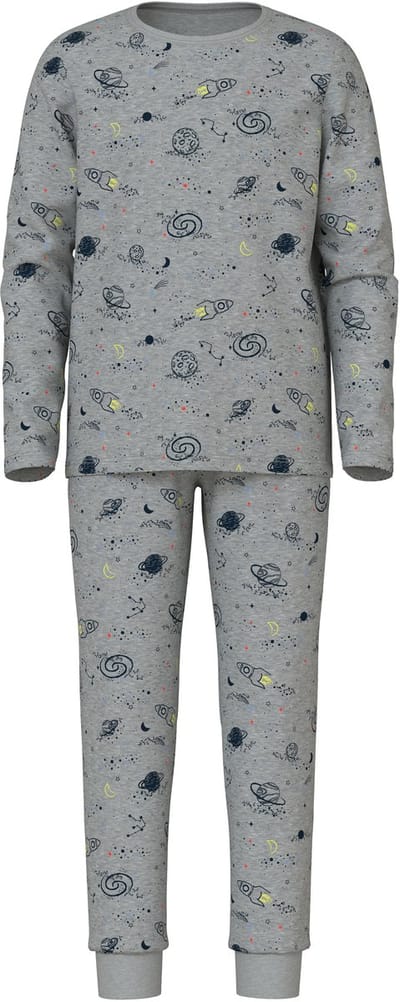 NAME IT - winter pyjama jongens - grijs - NkmNightset