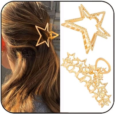 Haarklemmen Set - Gouden Klemmen - Haar Stijlen - Sterke Klemkracht - 2 Stuks - Goud