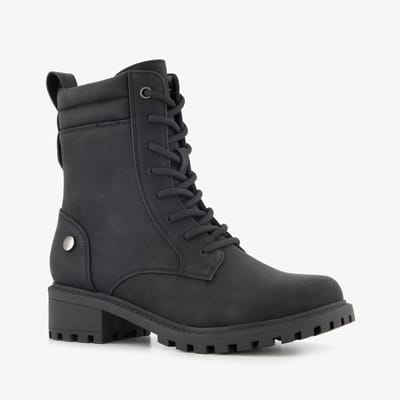 Blue Box dames veterboots zwart - Maat 36