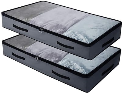 Dailygoods - Zachte Opbergtassen voor Onder het Bed - 68 Liter, Grijs