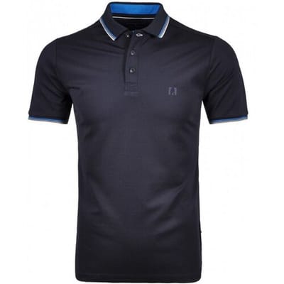 Ragman Polo Piqué Uni Tipping Keep Dry Finish Donker Blauw / male
