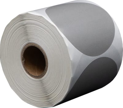 500 Etiketten Rond Zilver 65 mm op Rol - Sluitzegel - Markeringspunten - Blanco ronde stickers - DULA