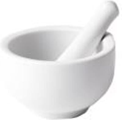 Svenska Living Vijzel met stamper - wit - keramiek - D8 cm