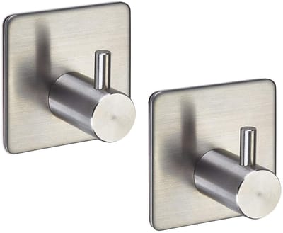 2 stuks SOTECH wandhaken Pandora 45 x 45 x 30 mm RVS zelfklevend voor keuken en badkamer