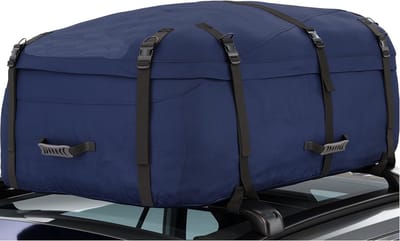 Famanu - Zachte dakkoffer 330 liter, opvouwbaar, weerbestendig, met stevige bodem – Blauw