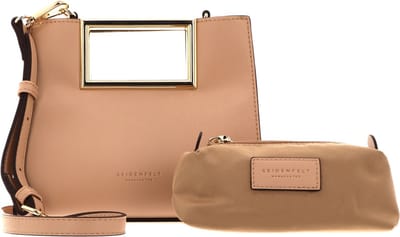 SEIDENFELT MANUFAKTUR Handtas Schoudertas Bjerre Shopper Cookie Dough / Gold Beige