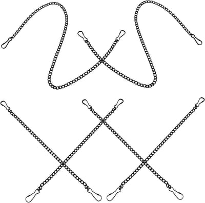 Decoratieve Kettingen - Plantenhangers - Decoraties Ophangen - Set Van 6 - 50 cm Lengte - Zwart