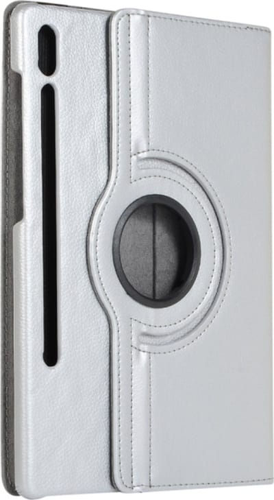 Draaibaar Hoesje 360 Rotating Multi stand Case - Geschikt voor: Samsung Galaxy Tab S8 Ultra - 12.4 inch - SM-X900, SM-X906 - Zilver