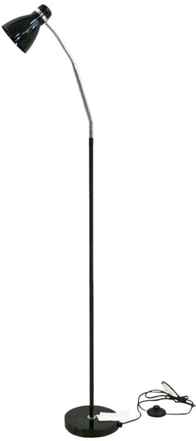 Gerimport Vloerlamp - staand - zwart - 140 cm - op voet - leeslamp / sfeerverlichting