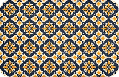 WC mat 60x40 cm - Antislip - Patroon - Siertegel - Kleurrijk - Toiletmat - Vloermat - Douchemat - Toilet tapijt - Toiletmatten