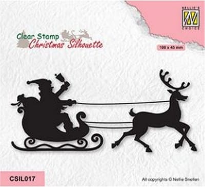 Nellie Snellen Christmas Silhouettes Clear Stempel Ho Ho Santaclaus