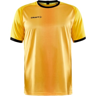 Craft Progress 2.0 Shirt Korte Mouw Heren - Geel / Zwart | Maat: XS