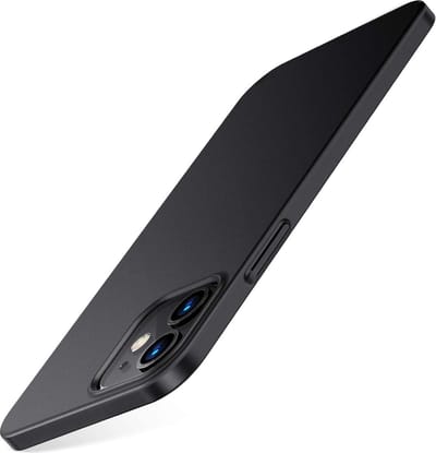ShieldCase Hoesje geschikt voor Apple iPhone 12 Mini ultra thin case - 5.4 inch - zwart - Lichtgewicht Telefoonhoesje - Stijlvolle en Dunne Case