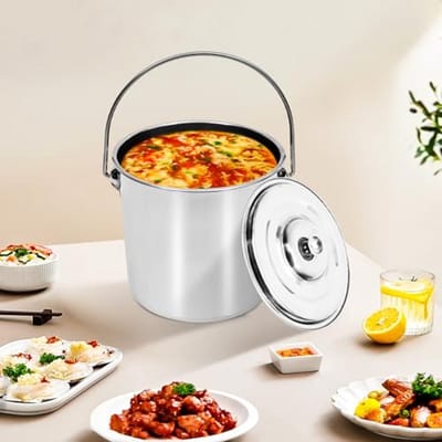 Roestvrij Stalen Emmer met Deksel - Keukenemmer, Vuilnisemmer, Voederemmer en Wateremmer (6L, 12L, 20L)
